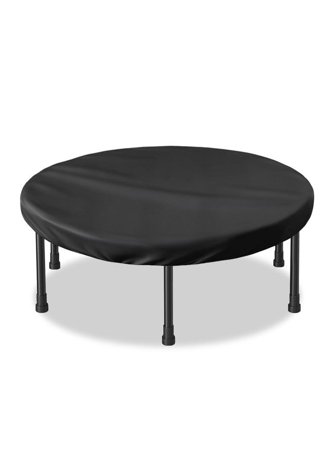 SoloToo Mini Trampoline Cover 48 Inch Waterproof Fitness Trampoline Cover for Adults - Not Spring Covers (Black) - Image 1